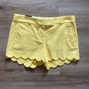 Yellow ruffle shorts